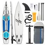 12'6 cruising paddle board for turing SUP Inflatable with 32" width and big capacity paddle board suitable for 2 persons