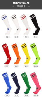 Socks Nylon-- Soccer Adult/  Kids  Towel  Bottom Breathable
 Knee High Training Long Stocking Sports Practical Mesh
