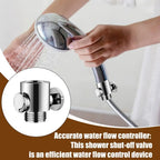 Shut-off Valve , Quick Leakproof Regulator,  Pressure Restrictor
Water Control Shower Head