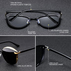 CLLOIO Fashion Polarized Sunglasses Women Cat Eye Driving Shades Luxury Classic Round Ladies Sun Glasses Lunette De Soleil Femme