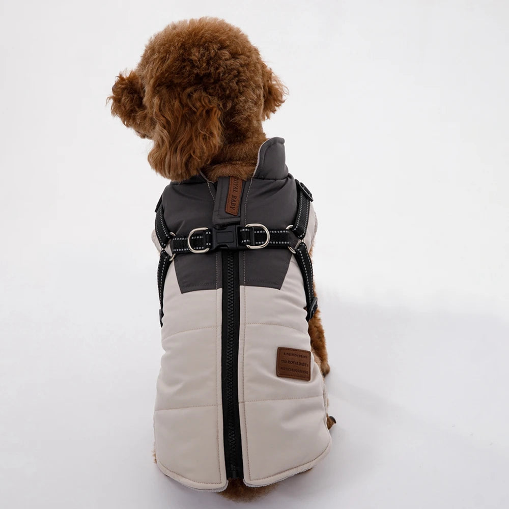 Pet Dog Jacket With Harness 
Winter Dog Clothes For Small Large Dogs 
Warm Waterproof  Coat Chihuahua