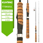 KUYING TETON  5'2" 6' 6'3" 6'4"6'2" 6'6"  Cane Spinning Rod &  Casting FUJI Carbon 1-4g 0.8-3g 2-10g M-Fast bfs