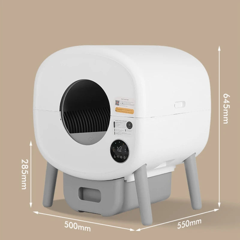 Automatic Smart Cat Toilet,   Electric Litter Box Can Be Remotely Controlled By App enclosed