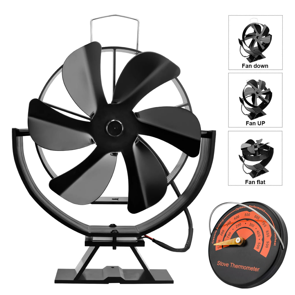 360° Rotating Stove Fan 
Heat Powered Fireplace Fan
Log Wood Burner Eco-fan Quiet Fireplace Fan Home Winter Warm Heat