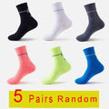 5 Pairs Professional sports socks 
Quick-drying ,
Fit sweat-absorbing training ,running and Ride