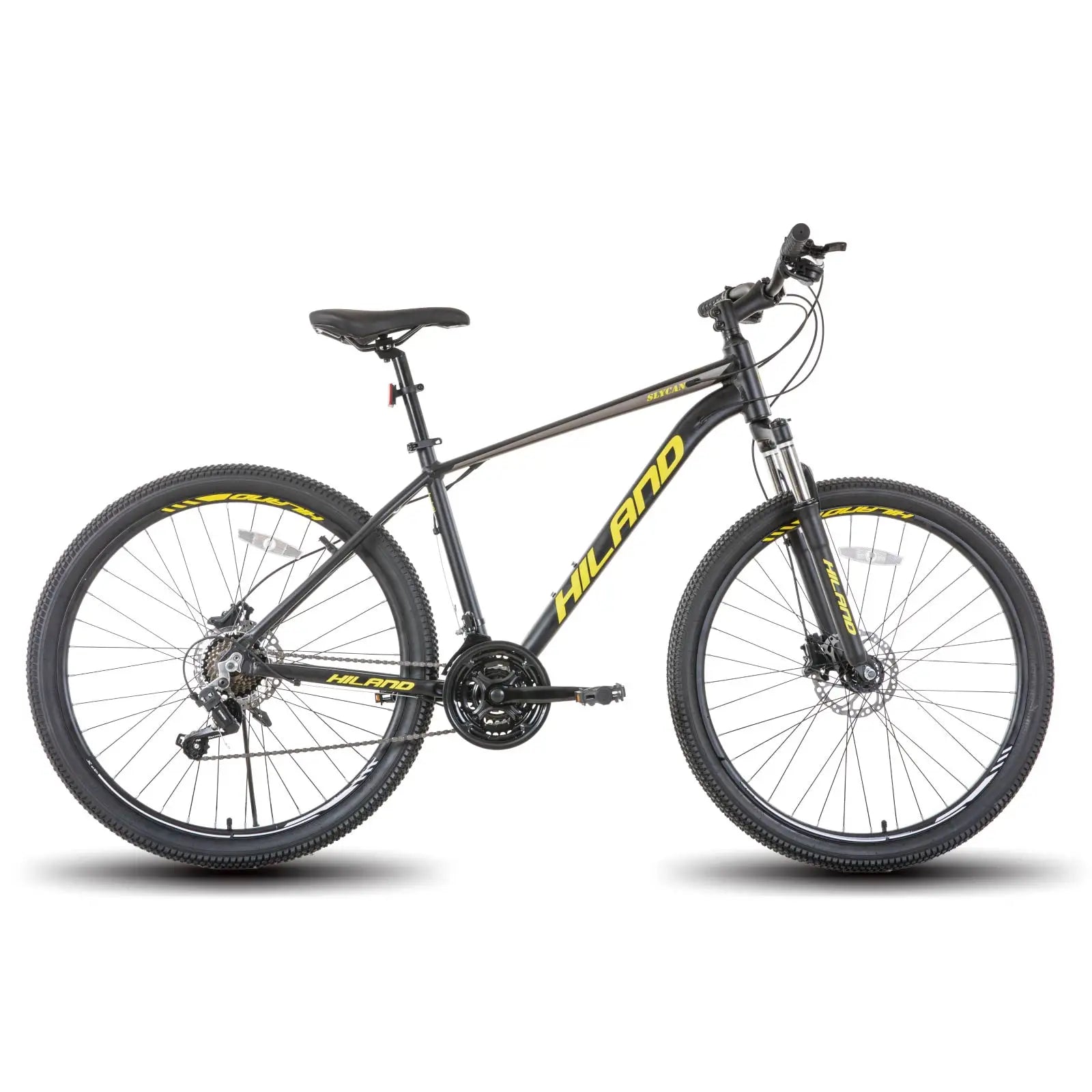 Hiland Aluminum Mountain Bike 21 Speeds,
Hydraulic Disc-Brakes, Lock-Out Suspension Fork, 
27.5 inch Wheel, Bike for Men Mens