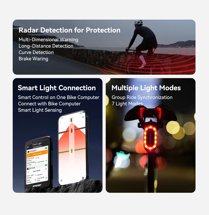 iGPSPORT SR  mini Tail Light with Brake Alert IPX7 
Waterproof Daytime Running Lamp for Road Cycling Bike Safety