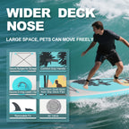 Portable Inflatable Stand Up Paddle Board 10'6"×32"×6",
 Premium PVC, Full Kit for Adults/Youth