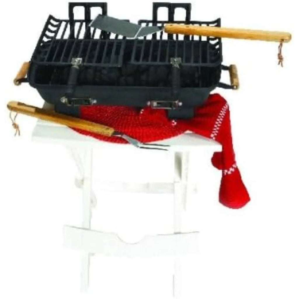 Marsh Allen 30052 Cast Iron Hibachi 10 by 18-Inch Charcoal Grill