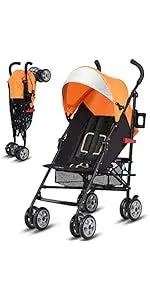 Lightweight Baby ,infant toddler Stroller, 
Compact Travel for Airplane,
 w/ 5-Point Harness, Adjustable Backrest