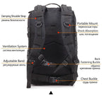 45L Man Tactical Backpacks Traveling  Outdoor 3P School Pack EDC Molle Pack