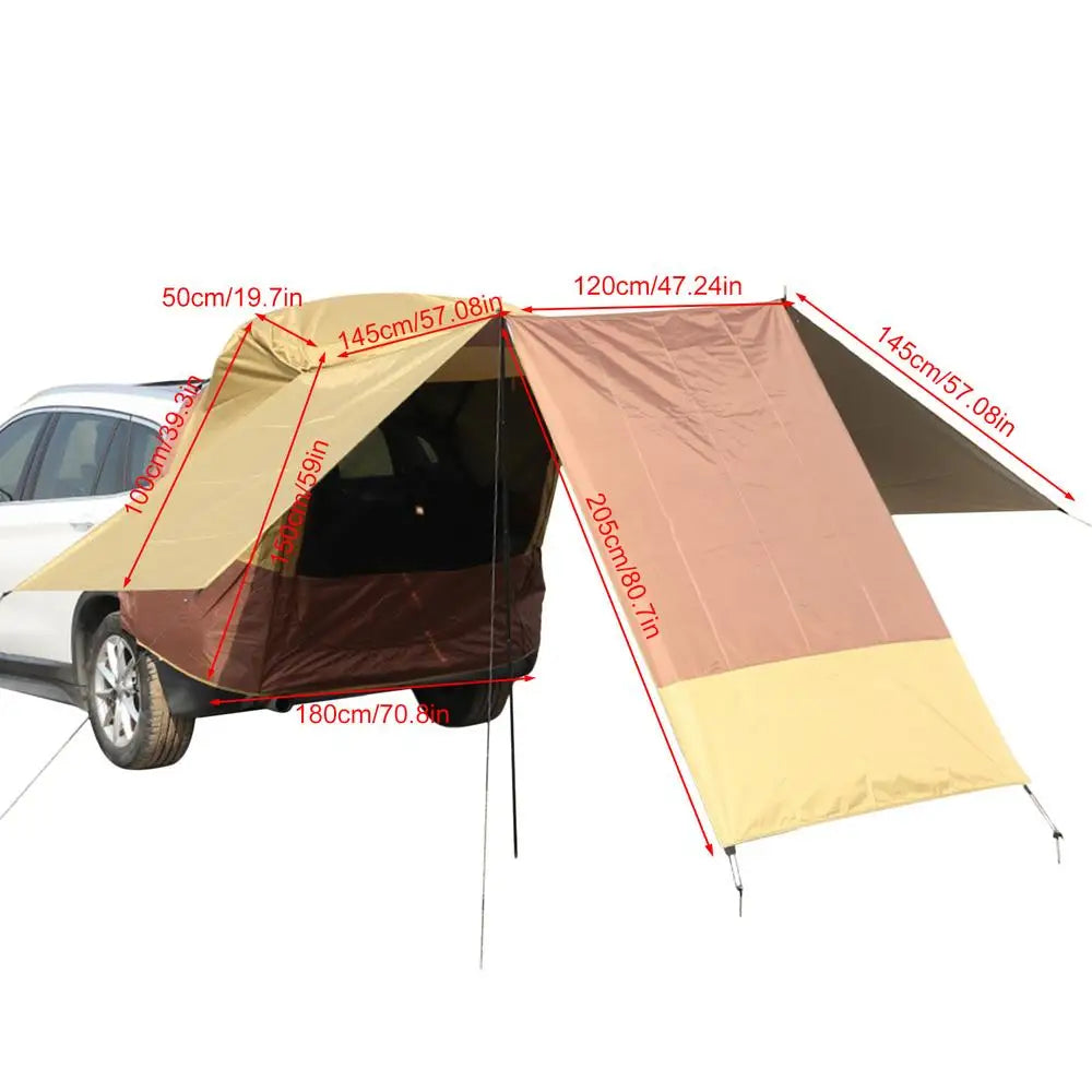 Portable Camping SUV Trunk Tent Car 
Rear Door Tent SUV 3 Sided
 Extended Shade Outside Shelter For  Camping