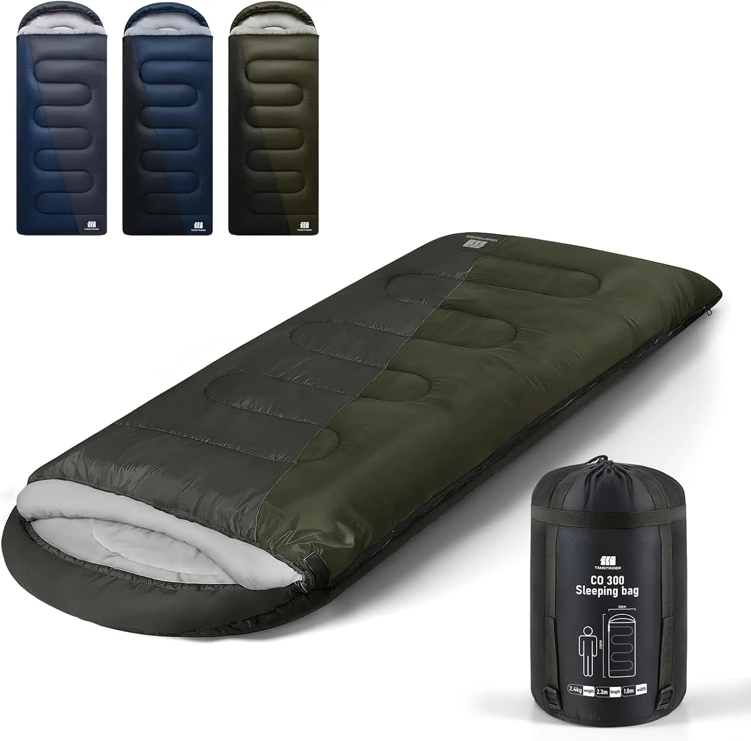 0 Degree XXL Winter Sleeping Bags for Adults Cold Weather,Camping Sleeping Bag for Kids with Compression Sack,4 Season Camping