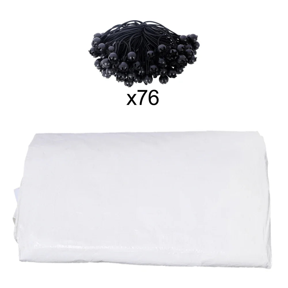 12x20ft Carport Replacement Canopy Cover, Protected Tarp with 76 Elastic Buckles Suit for Garage Shelter, Frame is Not Included