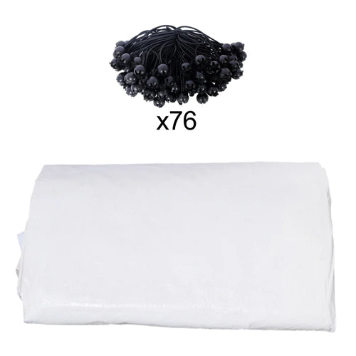 12x20ft Carport Replacement Canopy Cover, Protected Tarp with 76 Elastic Buckles Suit for Garage Shelter, Frame is Not Included