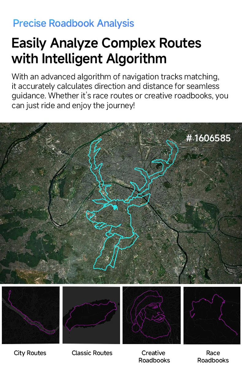 iGPSPORT Bicycle GPS Computer BiNavi Touchscreen
Map Navigation 35 Hours Battery Life  Waterproof Route Planning