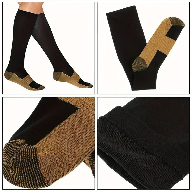 16 pairs copper compression socks
for men and women  
for running, traveling for nurses and pregnant women mid-calf design