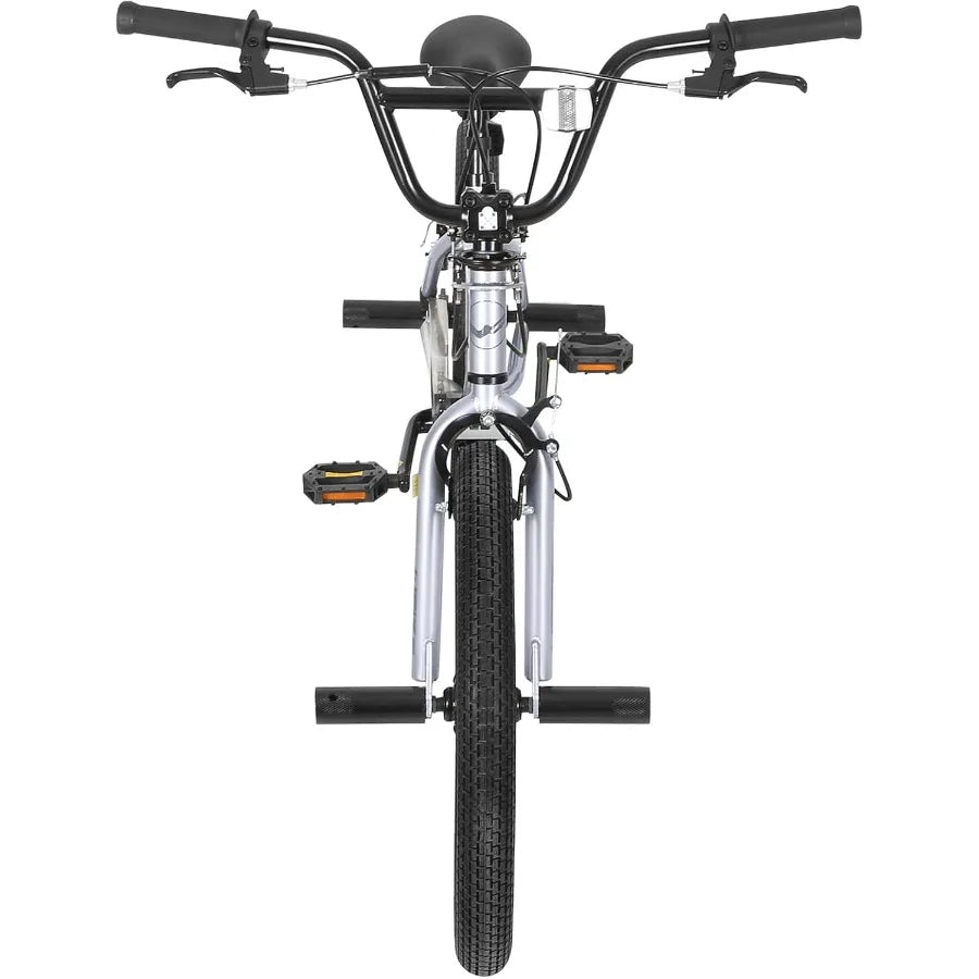 20 inch Freestyle BMX Bike for and Adults Men Women Hi-Ten Steel Frame 360 Degree Rotor Freestyle   Single Speed Teen Bike