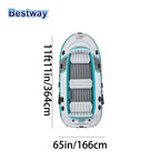 Bestway 65159 5 Person Inflatable Kayak - 
Durable PVC Material, Large Adventure Boat, Kit Format, Highly Buoyant and Stable