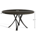 Tribesigns Round Dining Table for 4-6 People, 
47-Inch Farmhouse Dinning  Industrial Dinner Table