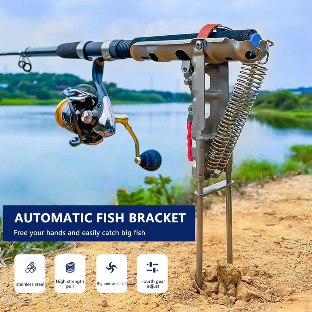 1-5pcs Automatic Fishing Rod bracket holders 
Stainless Steel pole stand Support double spring rest Brackets 
Fishing Accessories