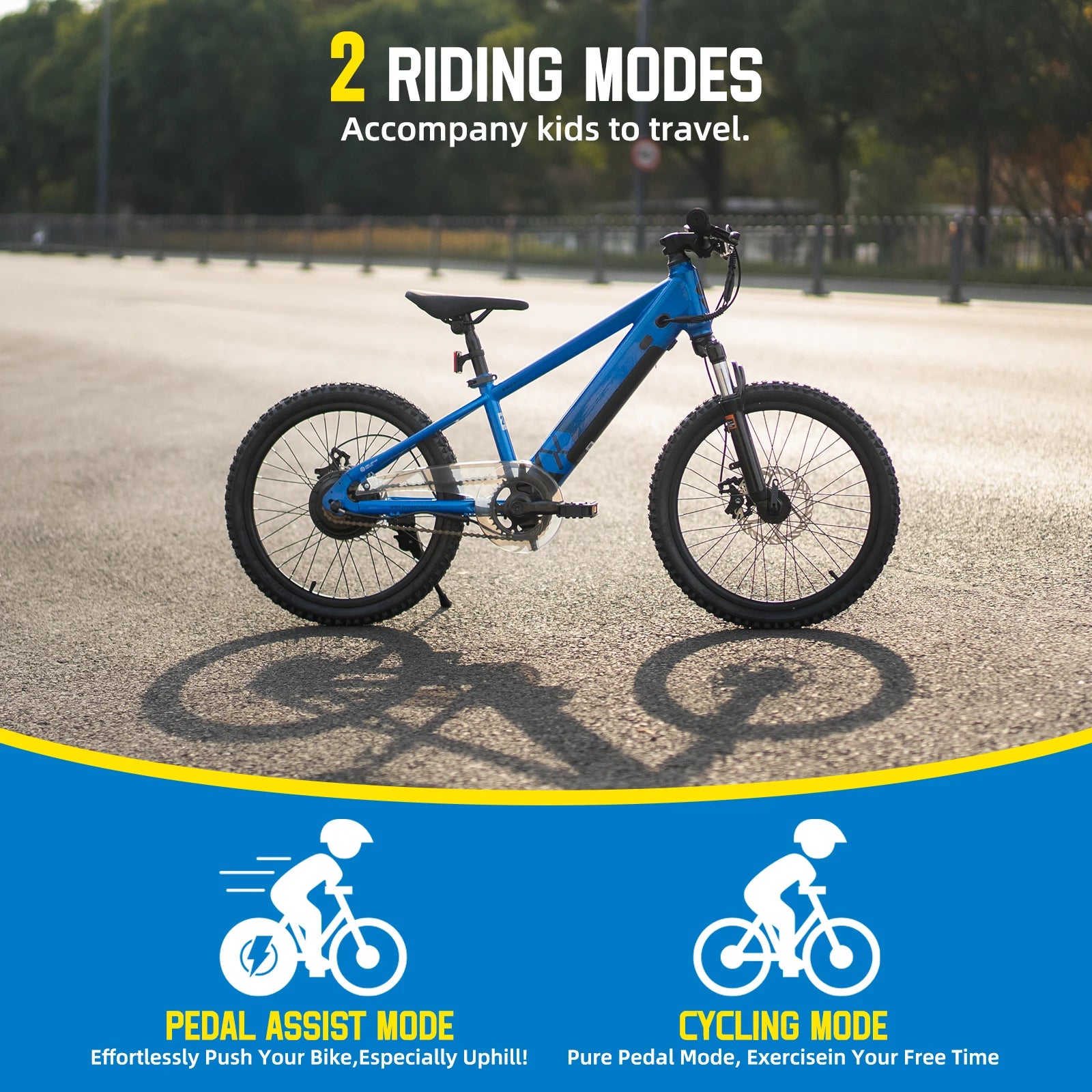 JOYSTAR Electric Bike for Kids Teens Ages 7+ 
with 250W Motor, 15 Miles 15MPH 
Mountain