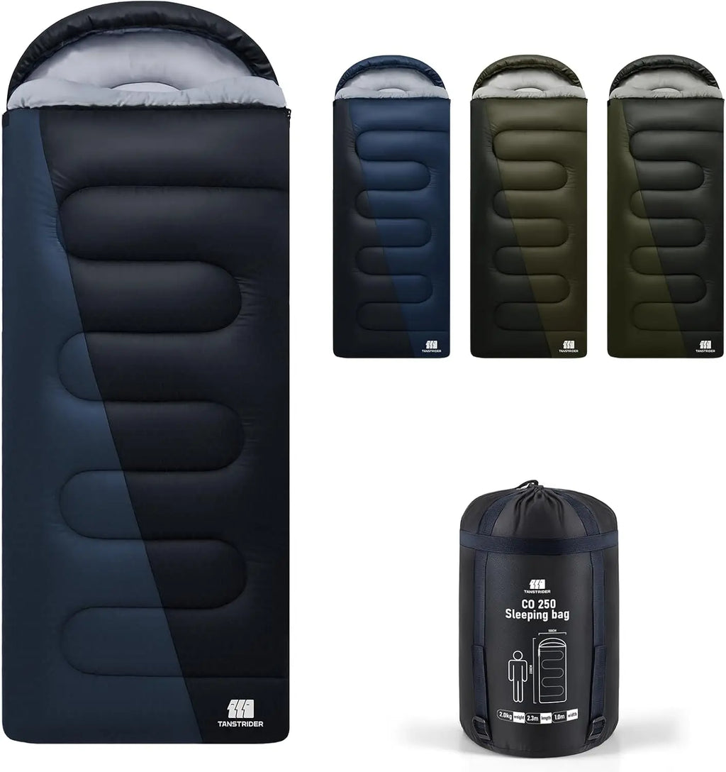 0 Degree XXL Winter Sleeping Bags for Adults Cold Weather,Camping Sleeping Bag for Kids with Compression Sack,4 Season Camping