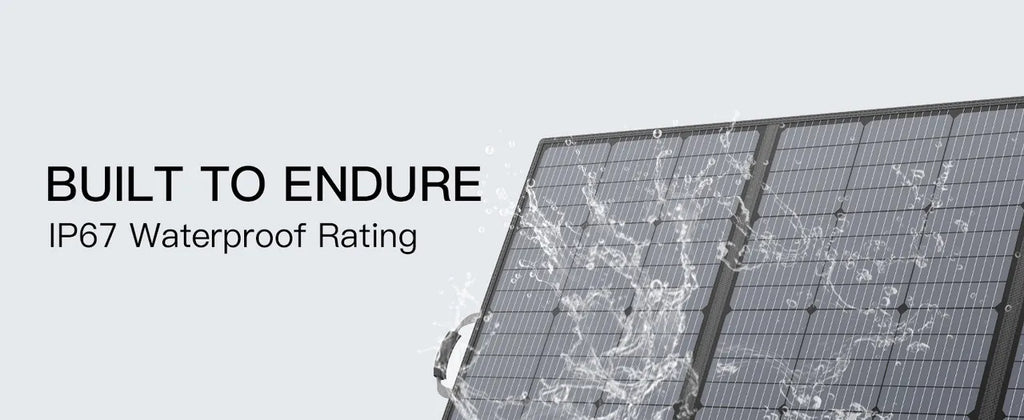 MHPOWOS 400W Portable Solar Panel, 
Lightweight Foldable Solar Panels with an Adjustable Kickstand, 
IP67 Waterproof Solar Charger