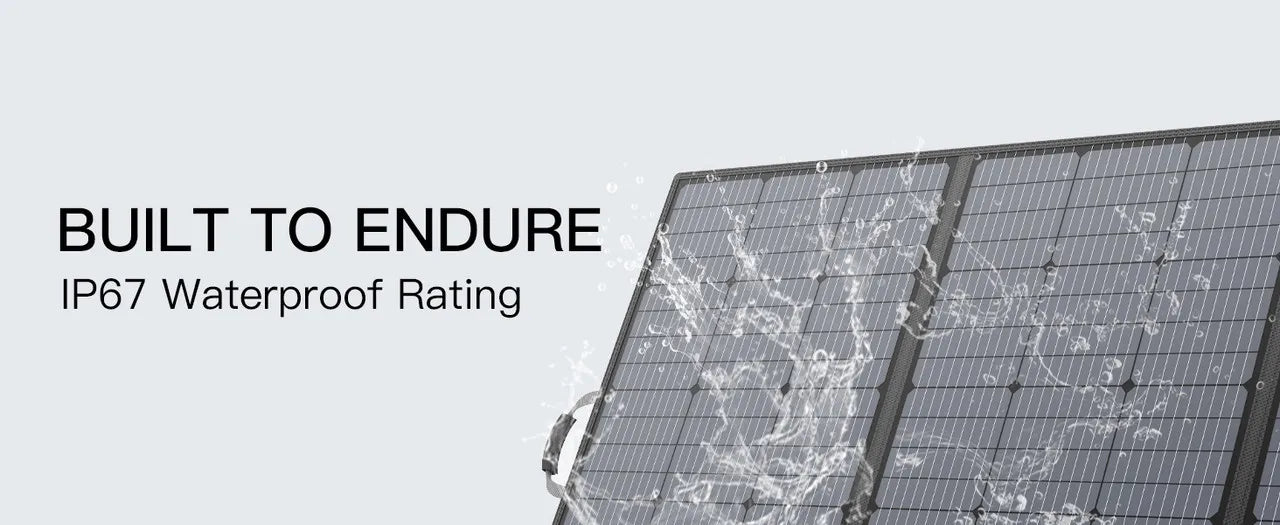 MHPOWOS 400W Portable Solar Panel, 
Lightweight Foldable Solar Panels with an Adjustable Kickstand, 
IP67 Waterproof Solar Charger