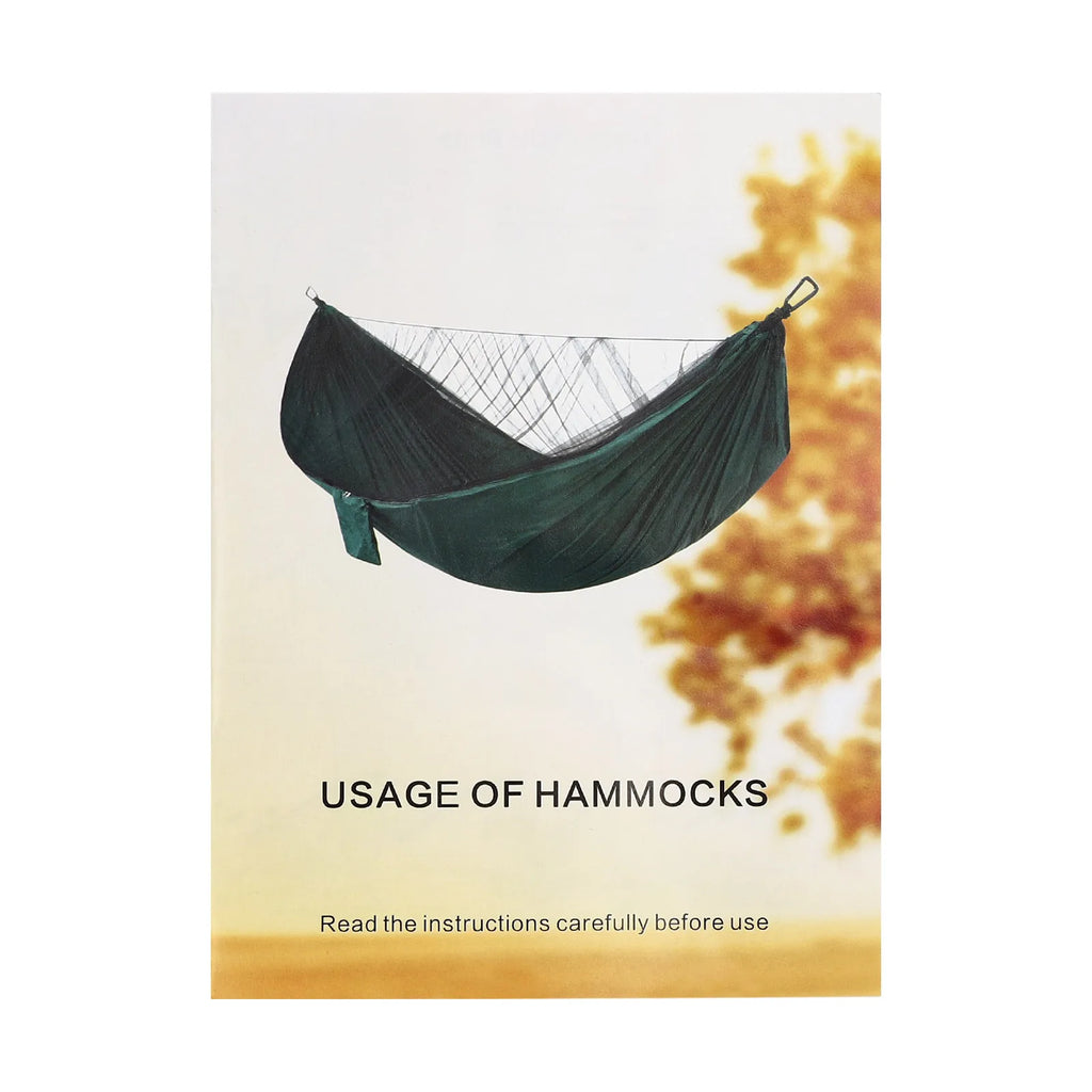 Blue Camping Hammock w/h Rain Fly Tarp Mosquito Net Tent Hammock for Backpacking and Travel