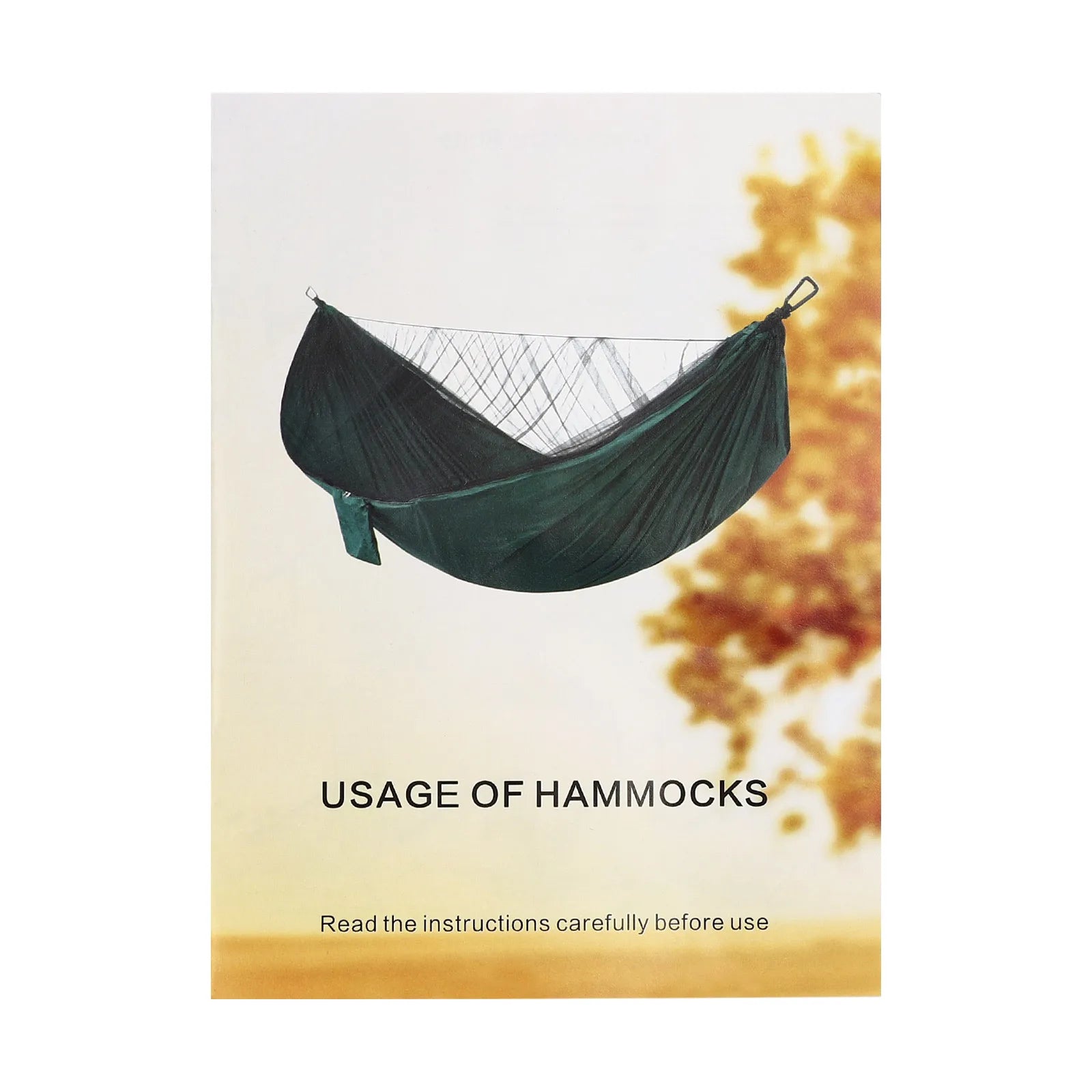 Blue Camping Hammock w/h Rain Fly Tarp Mosquito Net Tent Hammock for Backpacking and Travel