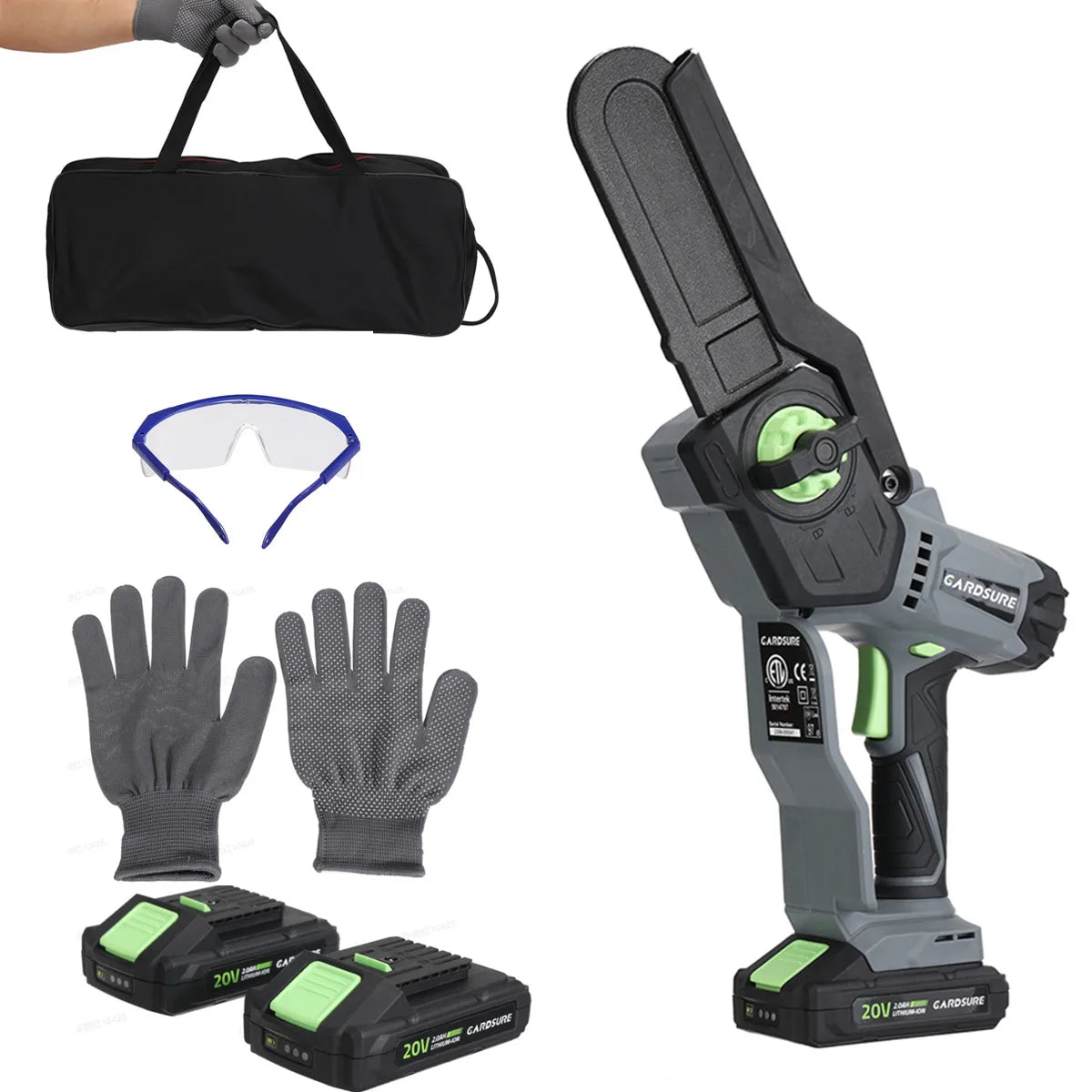 6-Inch Mini Chainsaw Powerful 
Cordless ---Rechargeable,,    Handheld Small Electric Saw 
Pruning Garden Tool ,  Tree Wood Cutting Power Tool
