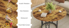 Tribesigns Round Dining Table for 4-6 People, 
47-Inch Farmhouse Dinning  Industrial Dinner Table
