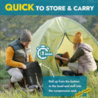 Queen Size Flannel Sleeping Bag for Adults, 
Ideal for Cold Weather Camping, Two Person, Includes 2 Pillows