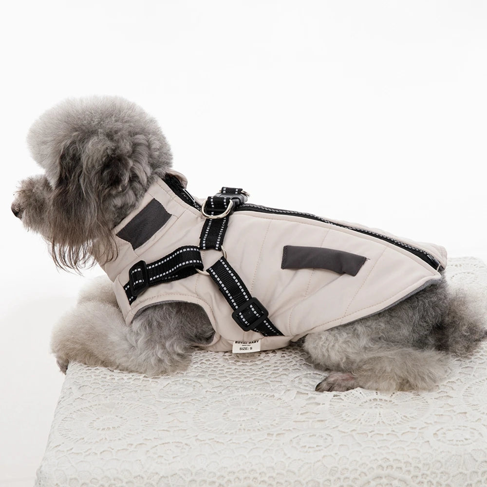 Pet Dog Jacket With Harness 
Winter Dog Clothes For Small Large Dogs 
Warm Waterproof  Coat Chihuahua
