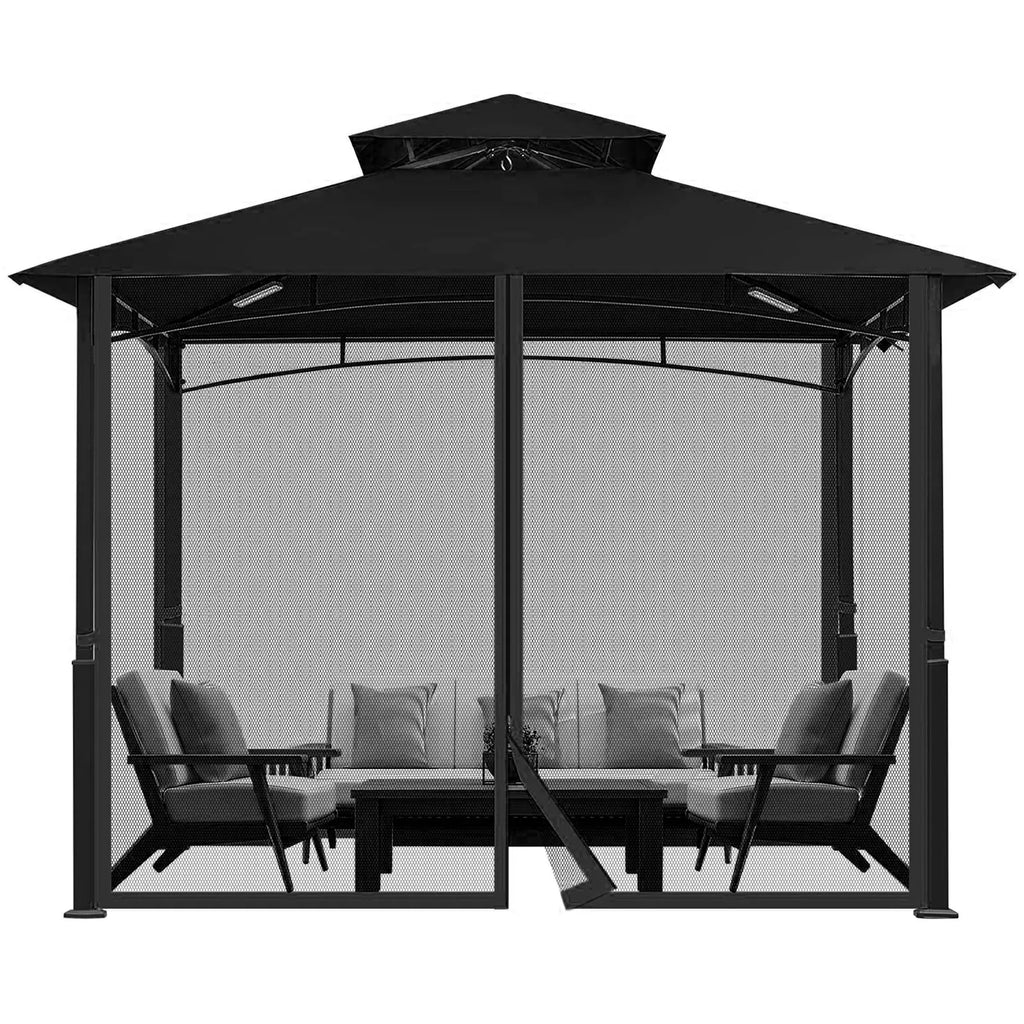 Mosquito Net for Gazebo Outdoor Canopy 
Insect Netting with Zipper on  Curtain for Garden Patio mesh