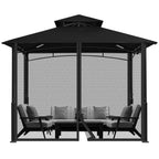 Mosquito Net for Gazebo Outdoor Canopy 
Insect Netting with Zipper on  Curtain for Garden Patio mesh