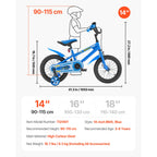 SucceBuy 14/16/18in Kids Bike BMX Style Children 
Bicycle with Training Wheels Toddler Bike for Boys & Girls Learning to Ride