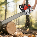 2 Stroke Gas-powered Chainsaw 52CC Gasoline Chain Saw Set Single Cylinder Air-cooled for Cutting Wood