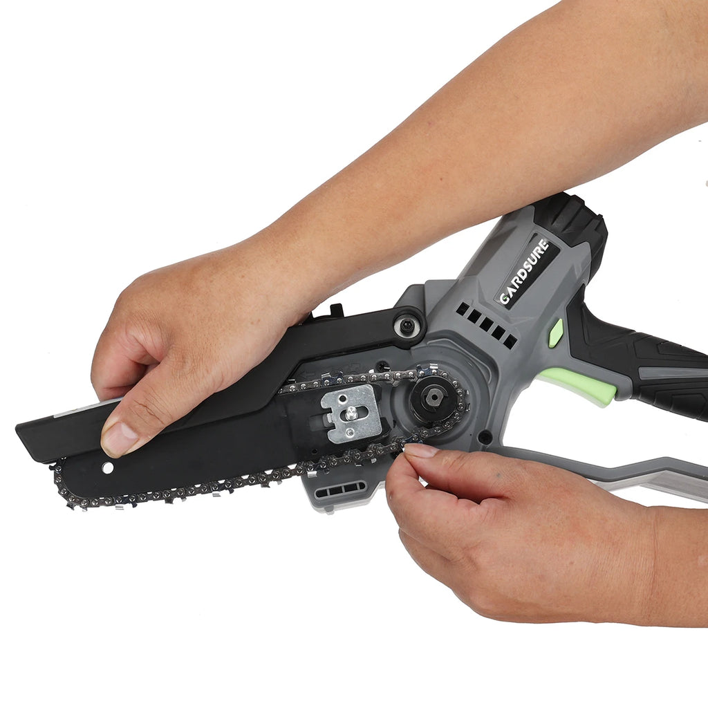 6-Inch Mini Chainsaw Powerful 
Cordless ---Rechargeable,,    Handheld Small Electric Saw 
Pruning Garden Tool ,  Tree Wood Cutting Power Tool