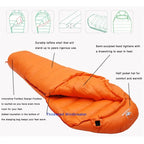 Very Warm White Goose Down Filled Adult Mummy Style Sleeping Bag 
Fit for Winter Thermal 4 Kinds of Thickness Camping Travel