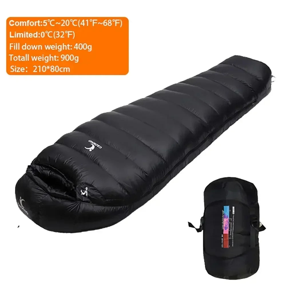 Outdoor Camping White Duck Down Sleeping Bag
Ultralight Winter Autumn Adult Sleeping Bag Suitable for Travel Hiking Camping