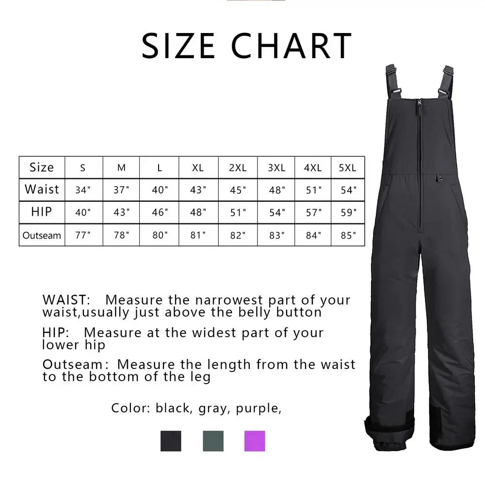 Men Warm Winter Ski Pants Breathable Women's  
Waterproof Windproof  Snowboard Bib Adult Suspenders Snow Pants ,Overalls
