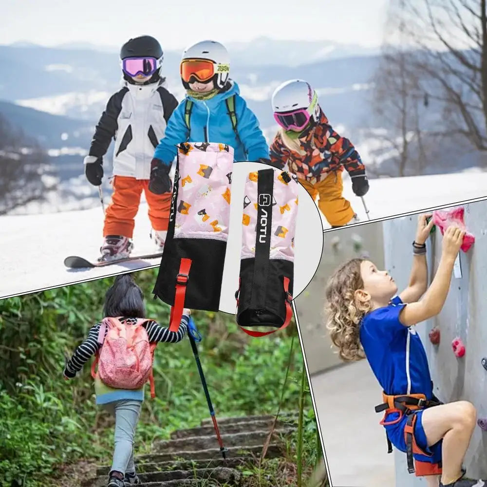 Outdoor Waterproof Snow Gaiter Outdoor Adjustable Snow Shoes Cover Windproof Sand Prevention Children's Outdoor Leg Covers For
