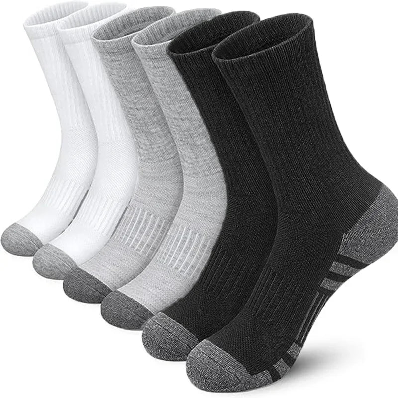 6/10/30Pairs of High-Quality Soft and Comfortable Men's Running , Basketball socks