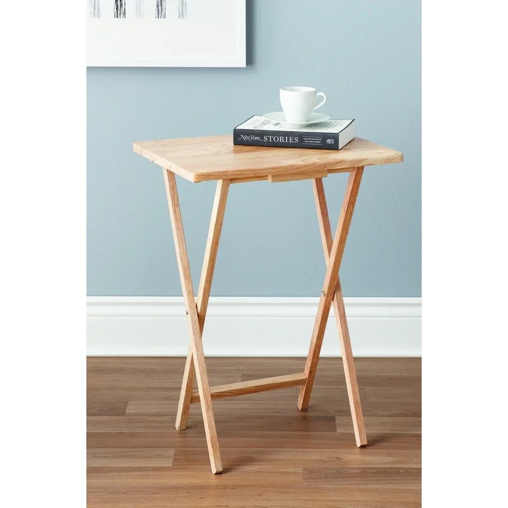 Folding TV Tray Table ,Portable .
Lightweight Solid Rubberwood Space Saving
Easy Storage No Assembly Required Compact Design