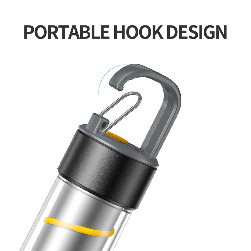 1pc Smiling Shark SD-5241 Camping Lantern, Mini Flashlight Type-C Charging&Long Lasting LED Tent Light Rechargeable for Camping