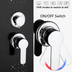 ZAPPO Shower Panel Tower System with LED Rainfall Waterfall Head
Full Body Jets ,Handheld Shower Column w/Tub Spout
