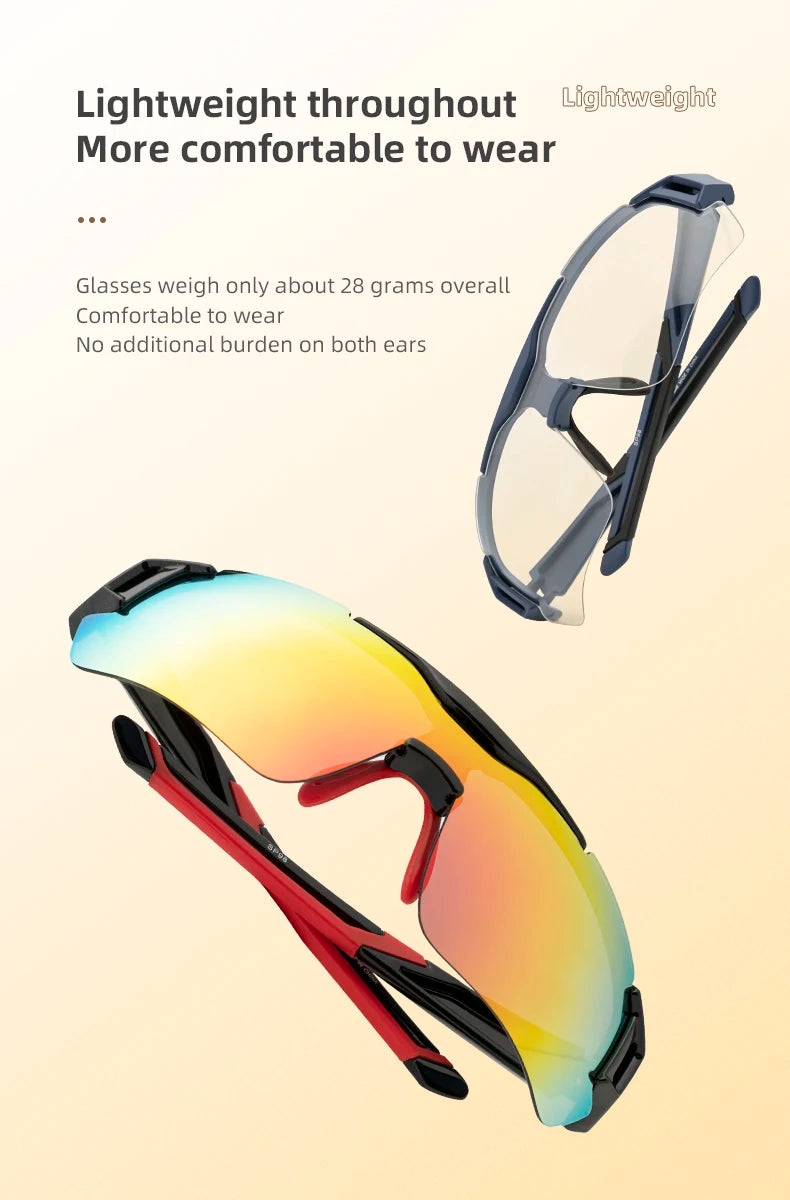 ROCKBROS 3 Lens Bicycle Glasses Adjustable Polarized Bicycle Sunglasses Eyewear Men Women Sports MTB Road Cycling Glasses