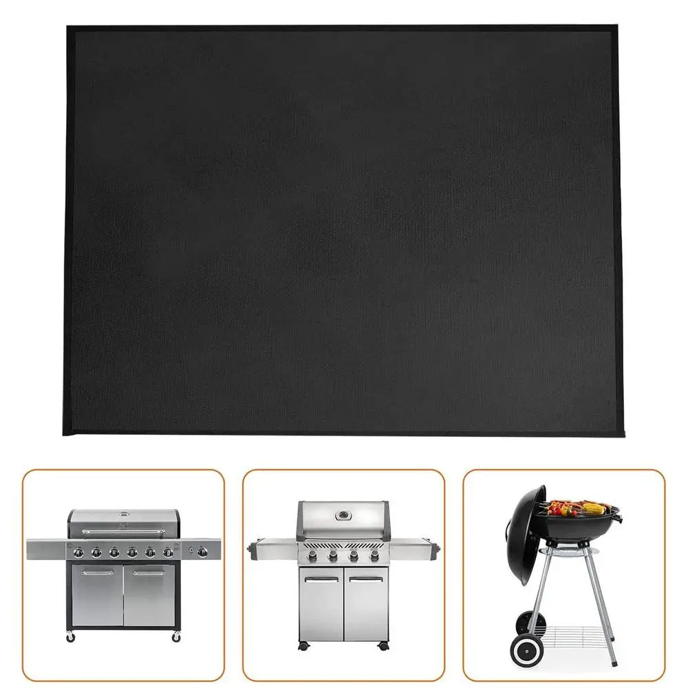 Under Grill Mats For Outdoor Grill Floor Protector Mat Fire Retardant Mat Oil-Proof Heat-Resistant Waterproof Design Good